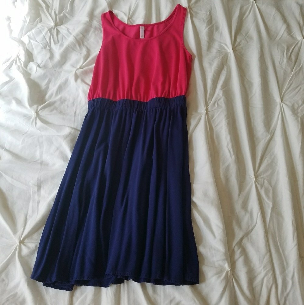 Pink and navy dress